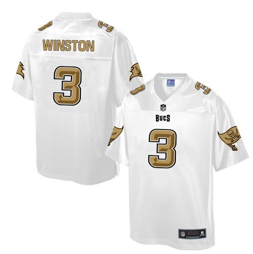 Men's Game Jameis Winston Nike Jersey White - #3 Pro Line Fashion NFL Tampa Bay Buccaneers